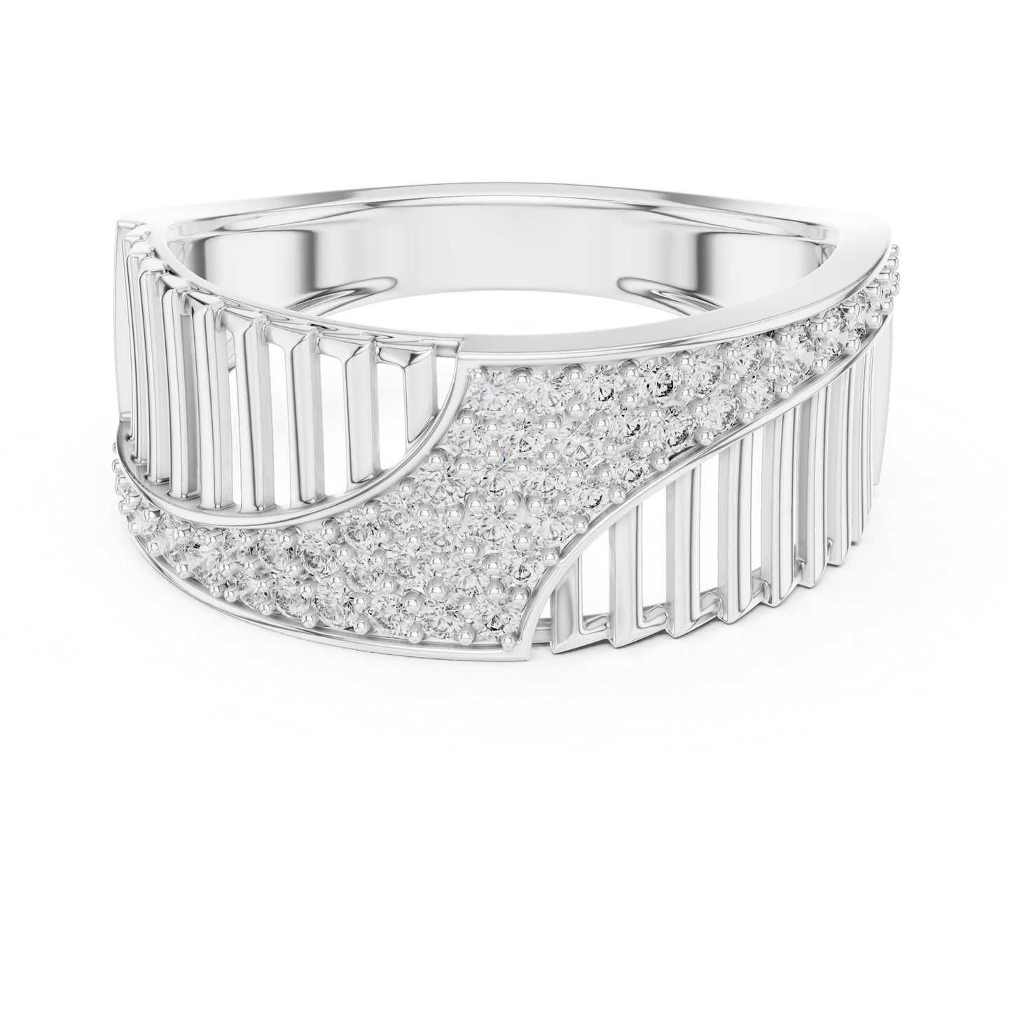 18K White Gold Round Lab-Grown Diamond Engagement Ring for Women | Pure Carat