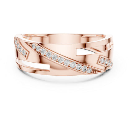 14K Yellow Gold Round Lab-Grown Diamond Drop Ring for Everyday Wear | Pure Carat