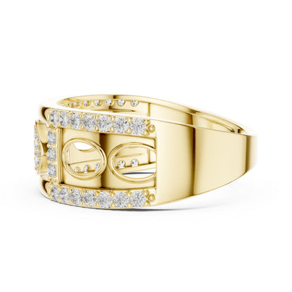18K Rose Gold Round Lab-Grown Diamond Office Wear Ring for Women | Pure Carat