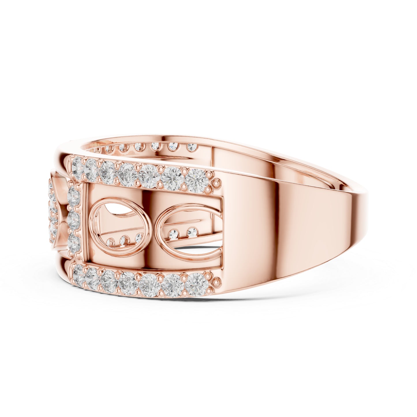 18K Rose Gold Round Lab-Grown Diamond Office Wear Ring for Women | Pure Carat