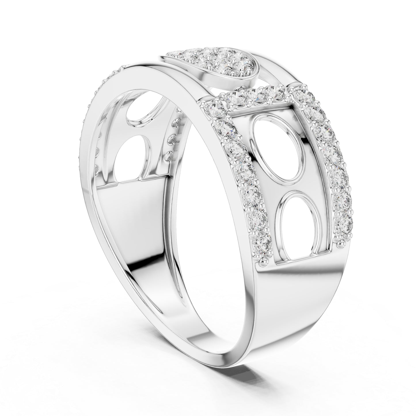 18K Rose Gold Round Lab-Grown Diamond Office Wear Ring for Women | Pure Carat