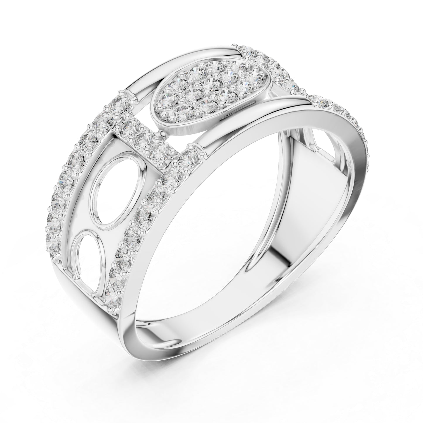 18K Rose Gold Round Lab-Grown Diamond Office Wear Ring for Women | Pure Carat