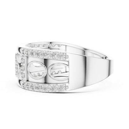 18K Rose Gold Round Lab-Grown Diamond Office Wear Ring for Women | Pure Carat