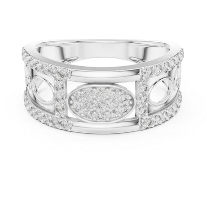 18K Rose Gold Round Lab-Grown Diamond Office Wear Ring for Women | Pure Carat