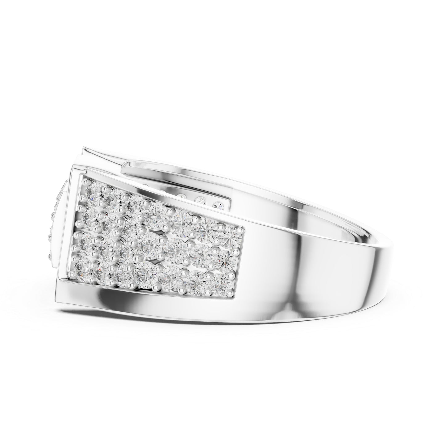 18K Yellow Gold Round Lab-Grown Diamond Bridal Drop Ring for Women | Pure Carat