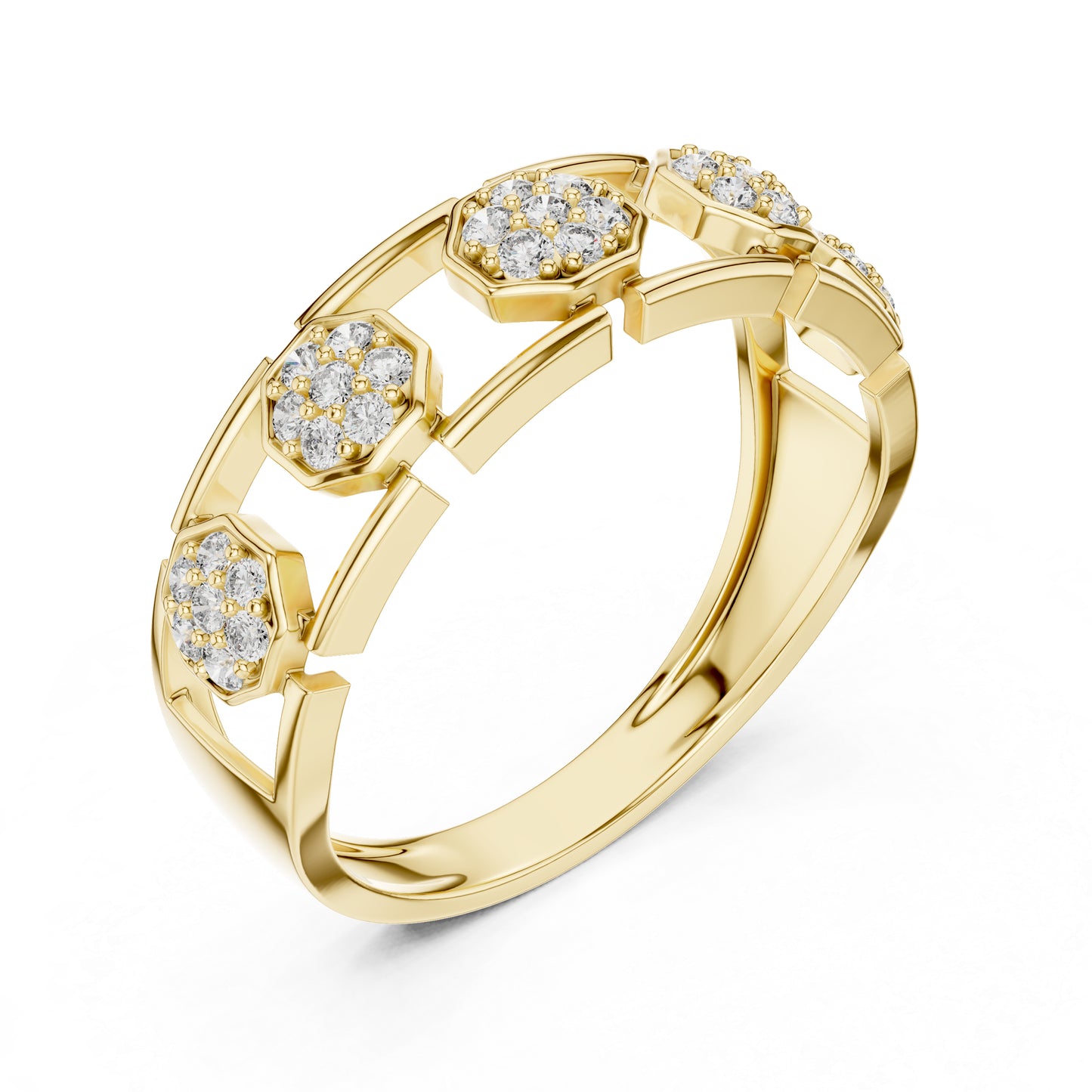 14K Yellow Gold Round Lab-Grown Diamond Wedding Drop Ring for Women | Pure Carat