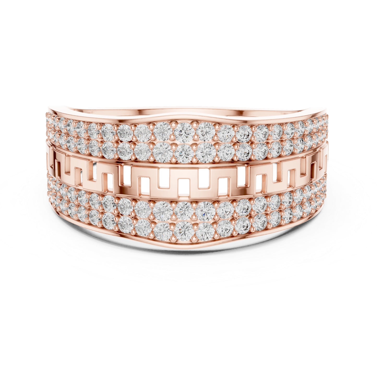 14K White Gold Round Lab-Grown Diamond Party Wear Ring for Women | Pure Carat