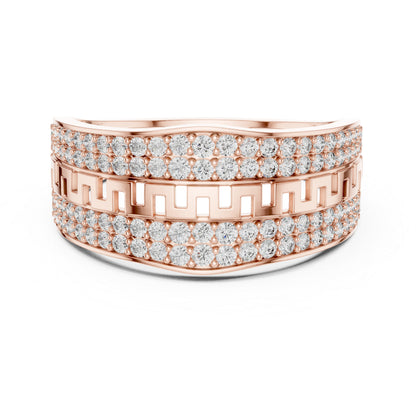 14K White Gold Round Lab-Grown Diamond Party Wear Ring for Women | Pure Carat