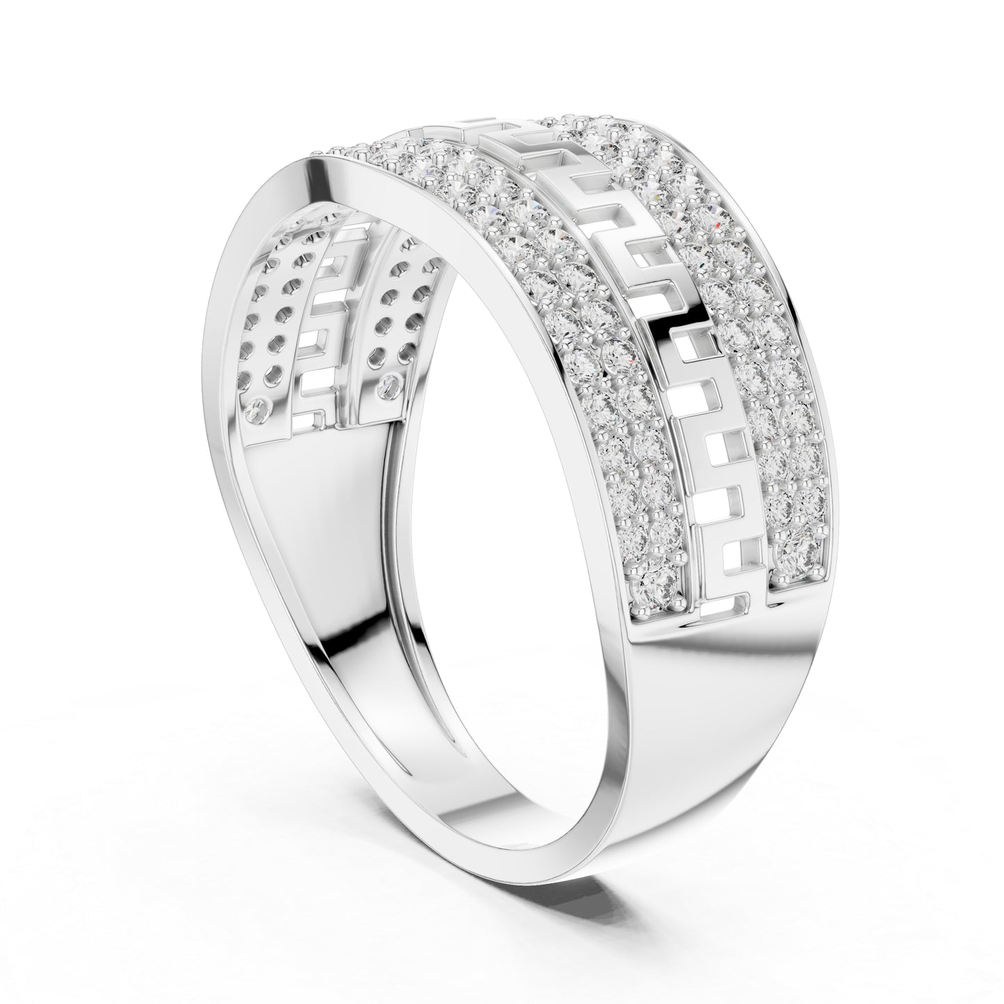 14K White Gold Round Lab-Grown Diamond Party Wear Ring for Women | Pure Carat