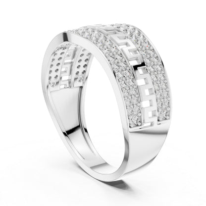 14K White Gold Round Lab-Grown Diamond Party Wear Ring for Women | Pure Carat