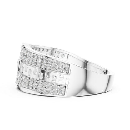 14K White Gold Round Lab-Grown Diamond Party Wear Ring for Women | Pure Carat