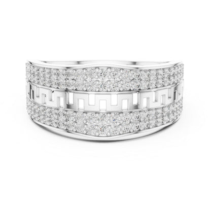 14K White Gold Round Lab-Grown Diamond Party Wear Ring for Women | Pure Carat
