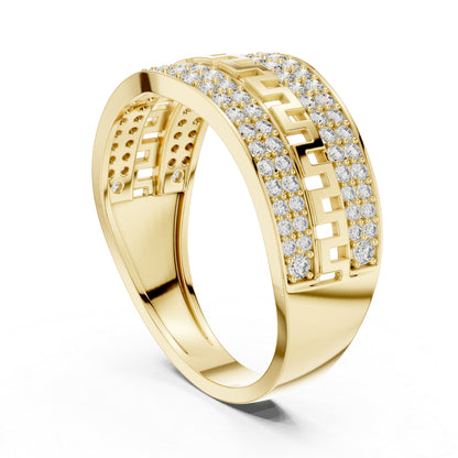 14K White Gold Round Lab-Grown Diamond Party Wear Ring for Women | Pure Carat