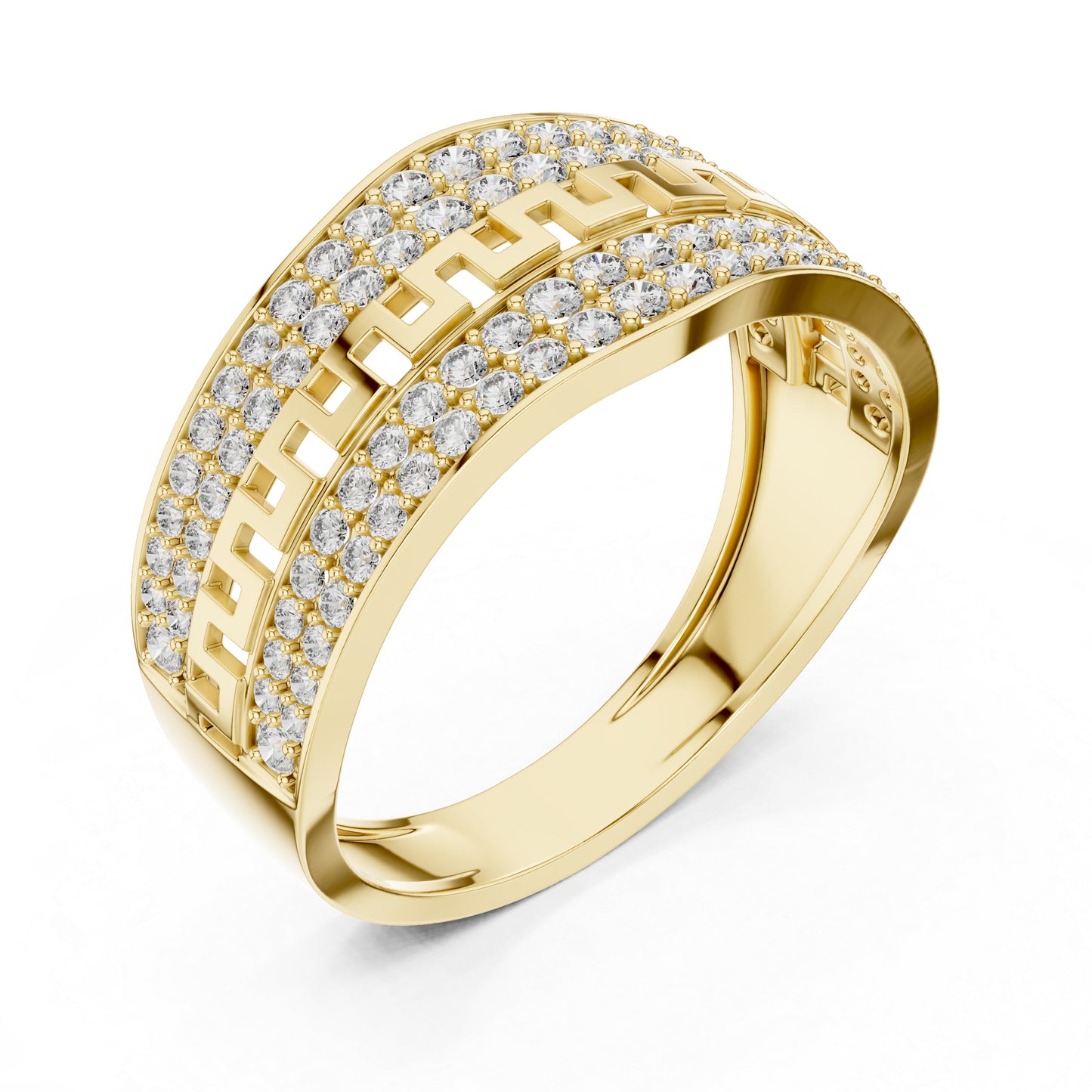 14K White Gold Round Lab-Grown Diamond Party Wear Ring for Women | Pure Carat