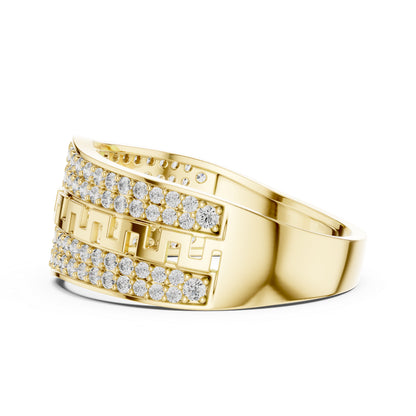 14K White Gold Round Lab-Grown Diamond Party Wear Ring for Women | Pure Carat