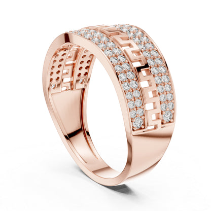 14K White Gold Round Lab-Grown Diamond Party Wear Ring for Women | Pure Carat