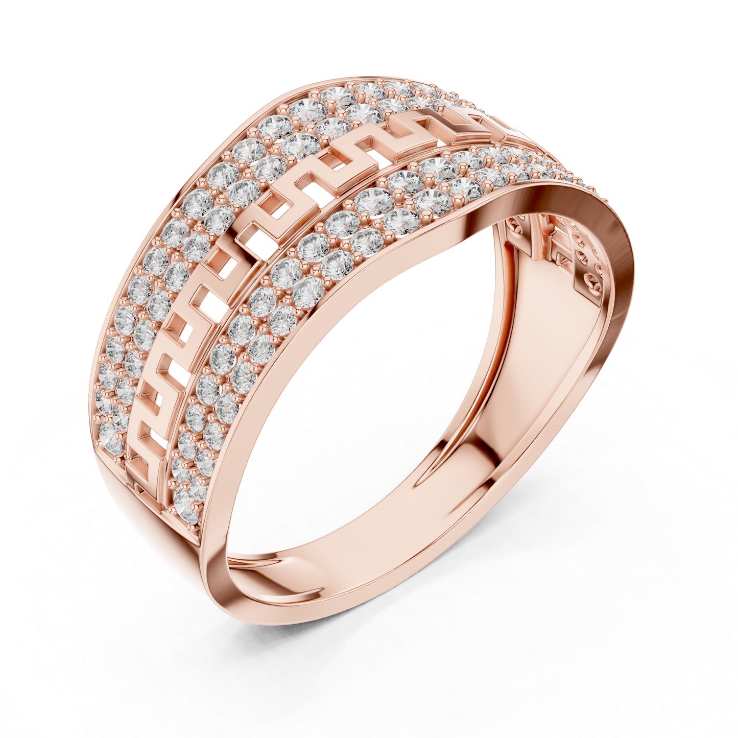 14K White Gold Round Lab-Grown Diamond Party Wear Ring for Women | Pure Carat
