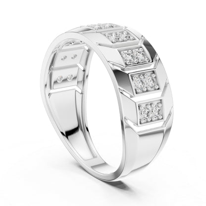 18K White Gold Round Lab-Grown Diamond Anniversary Gift Ring for Women | Pure Carat