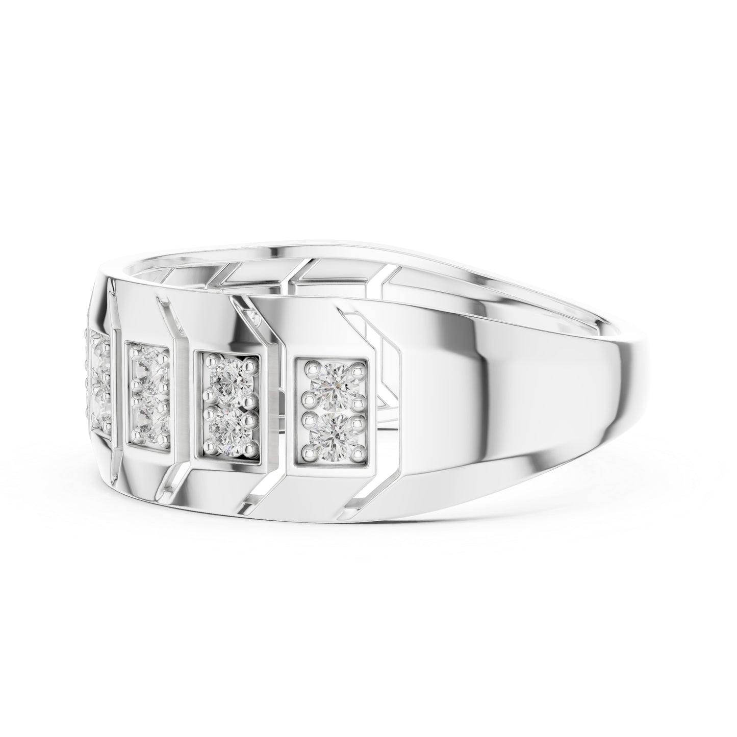 18K White Gold Round Lab-Grown Diamond Anniversary Gift Ring for Women | Pure Carat