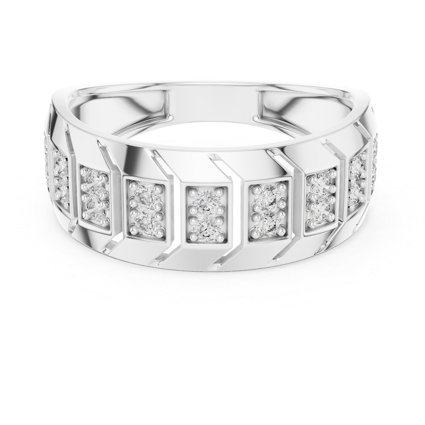18K White Gold Round Lab-Grown Diamond Anniversary Gift Ring for Women | Pure Carat