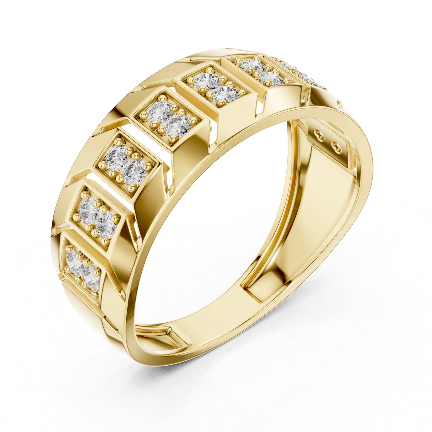18K White Gold Round Lab-Grown Diamond Anniversary Gift Ring for Women | Pure Carat