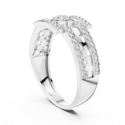 14K Rose Gold Round Lab-Grown Diamond Everyday Wear Ring for Women | Pure Carat