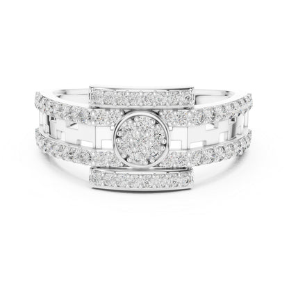 14K Rose Gold Round Lab-Grown Diamond Everyday Wear Ring for Women | Pure Carat
