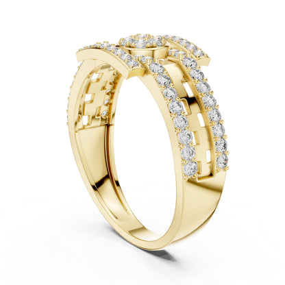 14K Rose Gold Round Lab-Grown Diamond Everyday Wear Ring for Women | Pure Carat