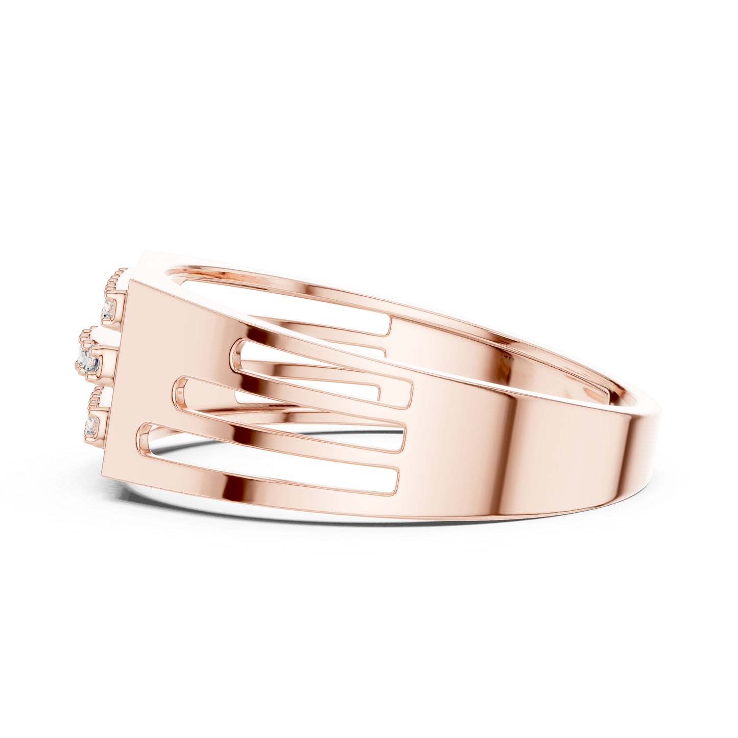 18K Rose Gold Round Lab-Grown Diamond Engagement Ring for Women | Pure Carat