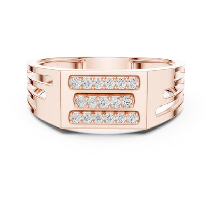 18K Rose Gold Round Lab-Grown Diamond Engagement Ring for Women | Pure Carat
