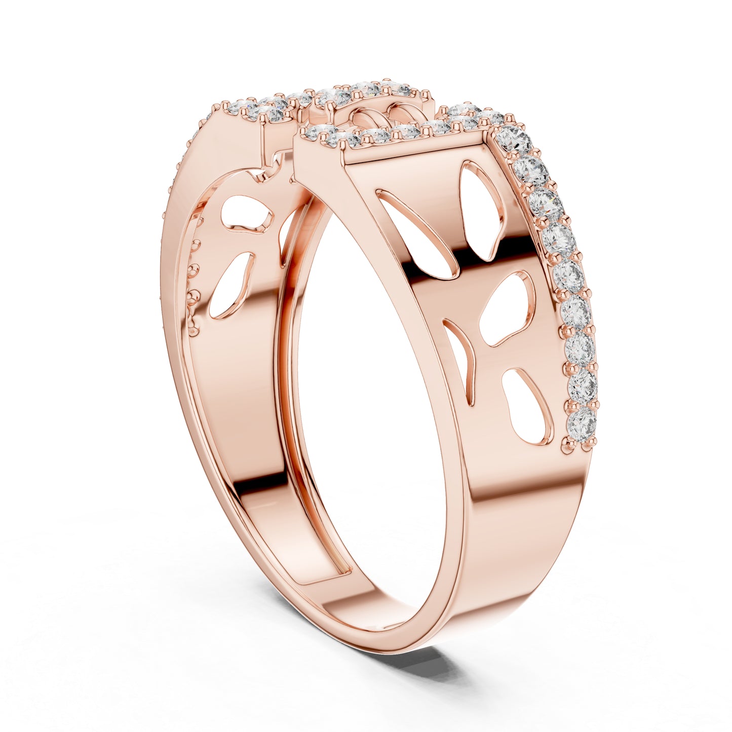 14K Yellow Gold Round Lab-Grown Diamond Bridal Drop Ring for Women | Pure Carat