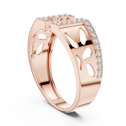 14K Yellow Gold Round Lab-Grown Diamond Bridal Drop Ring for Women | Pure Carat