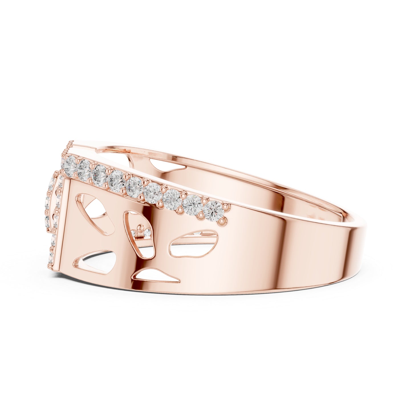 14K Yellow Gold Round Lab-Grown Diamond Bridal Drop Ring for Women | Pure Carat
