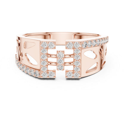 14K Yellow Gold Round Lab-Grown Diamond Bridal Drop Ring for Women | Pure Carat