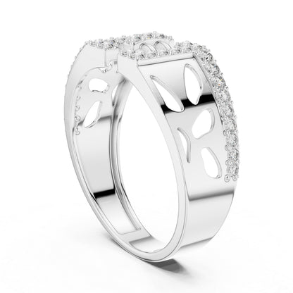 14K Yellow Gold Round Lab-Grown Diamond Bridal Drop Ring for Women | Pure Carat