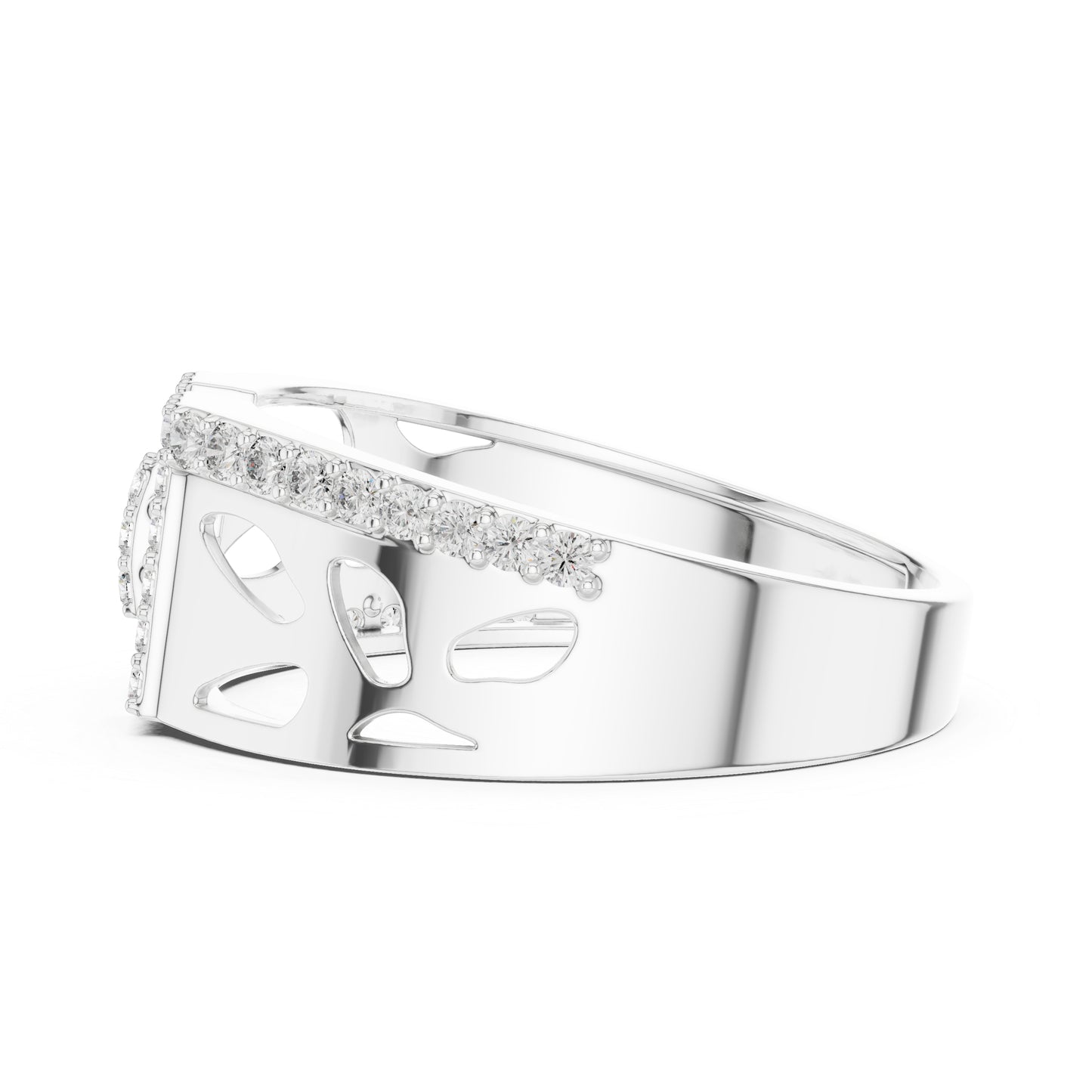 14K Yellow Gold Round Lab-Grown Diamond Bridal Drop Ring for Women | Pure Carat