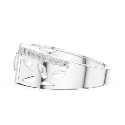 14K Yellow Gold Round Lab-Grown Diamond Bridal Drop Ring for Women | Pure Carat