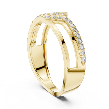 14K White Gold Round Lab-Grown Diamond Office Wear Stud Ring for Women | Pure Carat