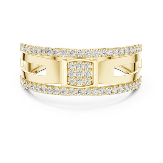 18K Yellow Gold Round Lab-Grown Diamond Wedding Ring for Women | Pure Carat