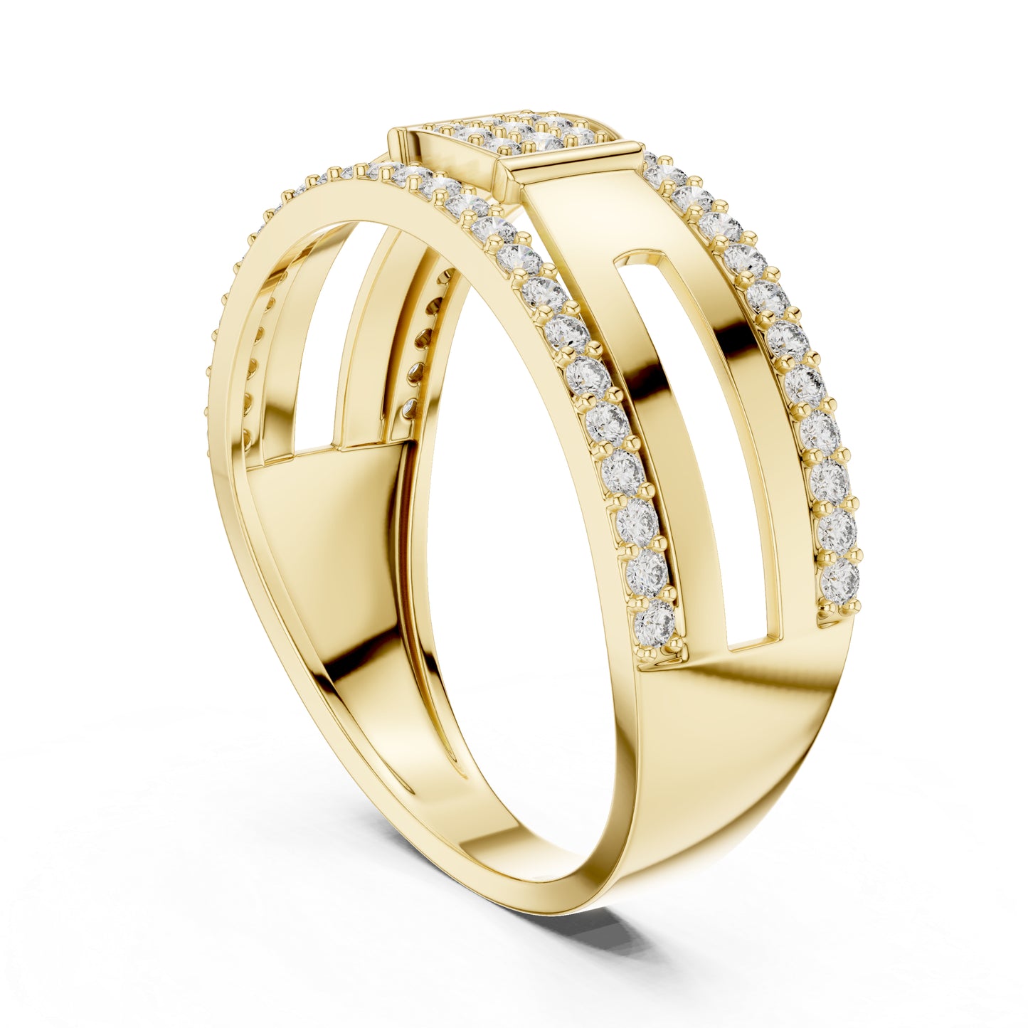 18K Yellow Gold Round Lab-Grown Diamond Wedding Ring for Women | Pure Carat