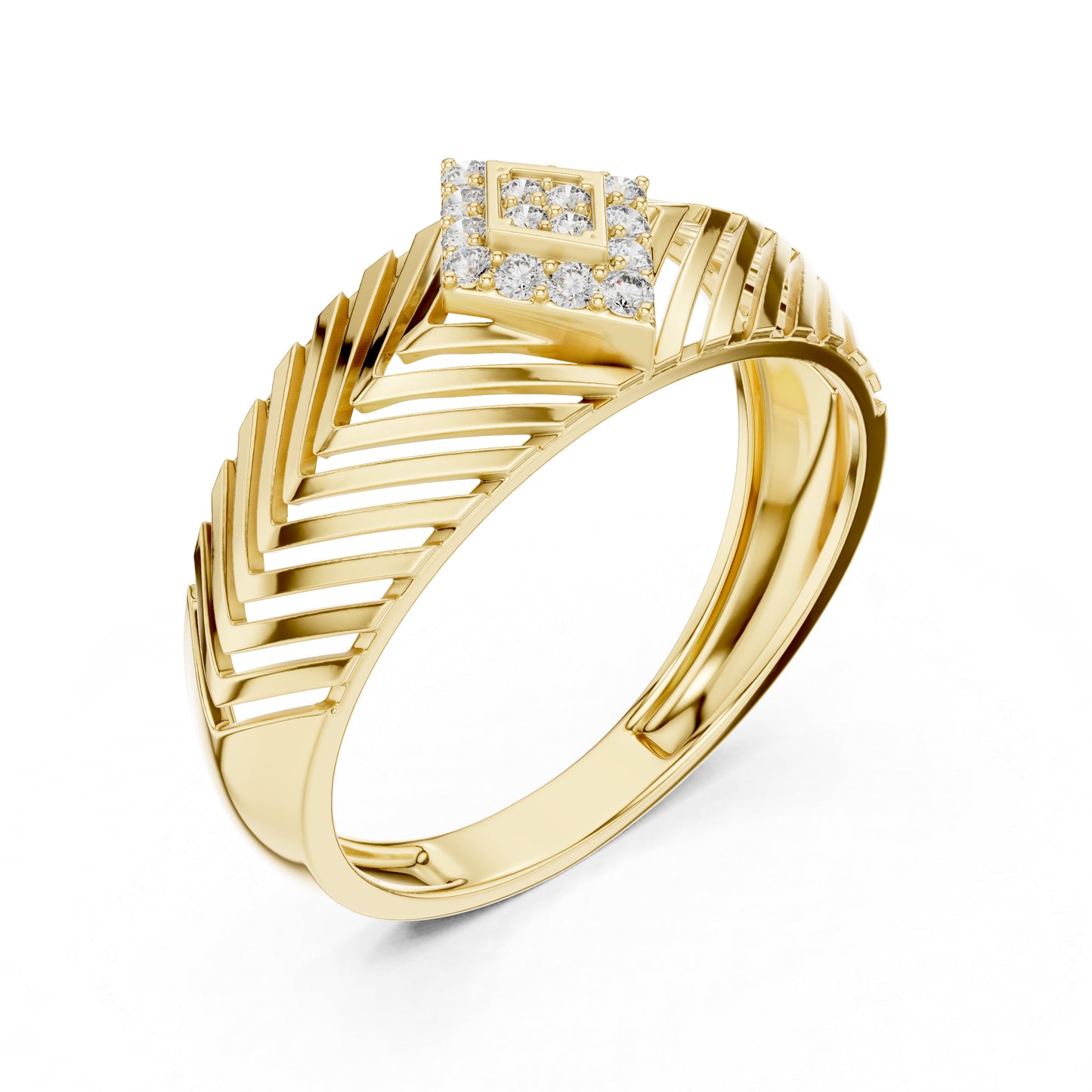 14K Rose Gold Round Lab-Grown Diamond Party Wear Ring for Women | Pure Carat