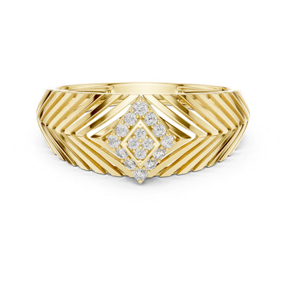 14K Rose Gold Round Lab-Grown Diamond Party Wear Ring for Women | Pure Carat