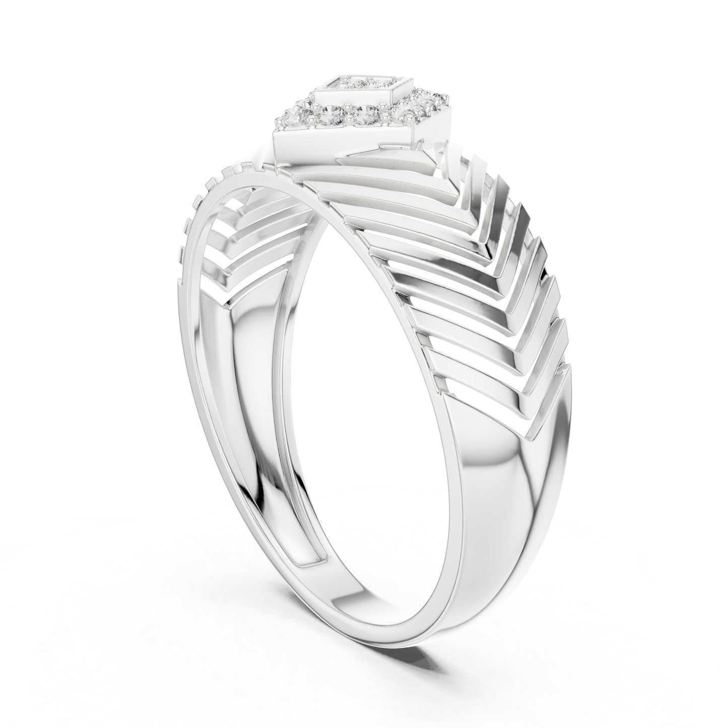 14K Rose Gold Round Lab-Grown Diamond Party Wear Ring for Women | Pure Carat