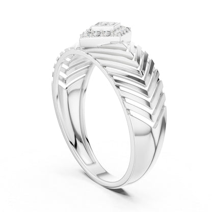 14K Rose Gold Round Lab-Grown Diamond Party Wear Ring for Women | Pure Carat