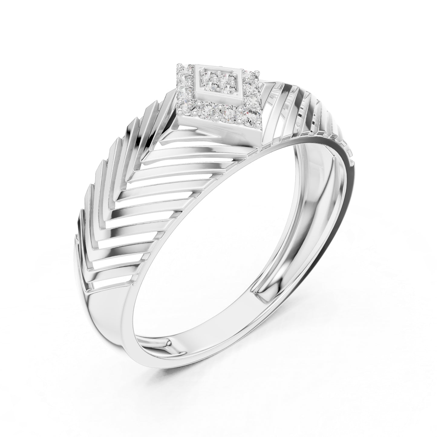 14K Rose Gold Round Lab-Grown Diamond Party Wear Ring for Women | Pure Carat