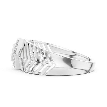 14K Rose Gold Round Lab-Grown Diamond Party Wear Ring for Women | Pure Carat