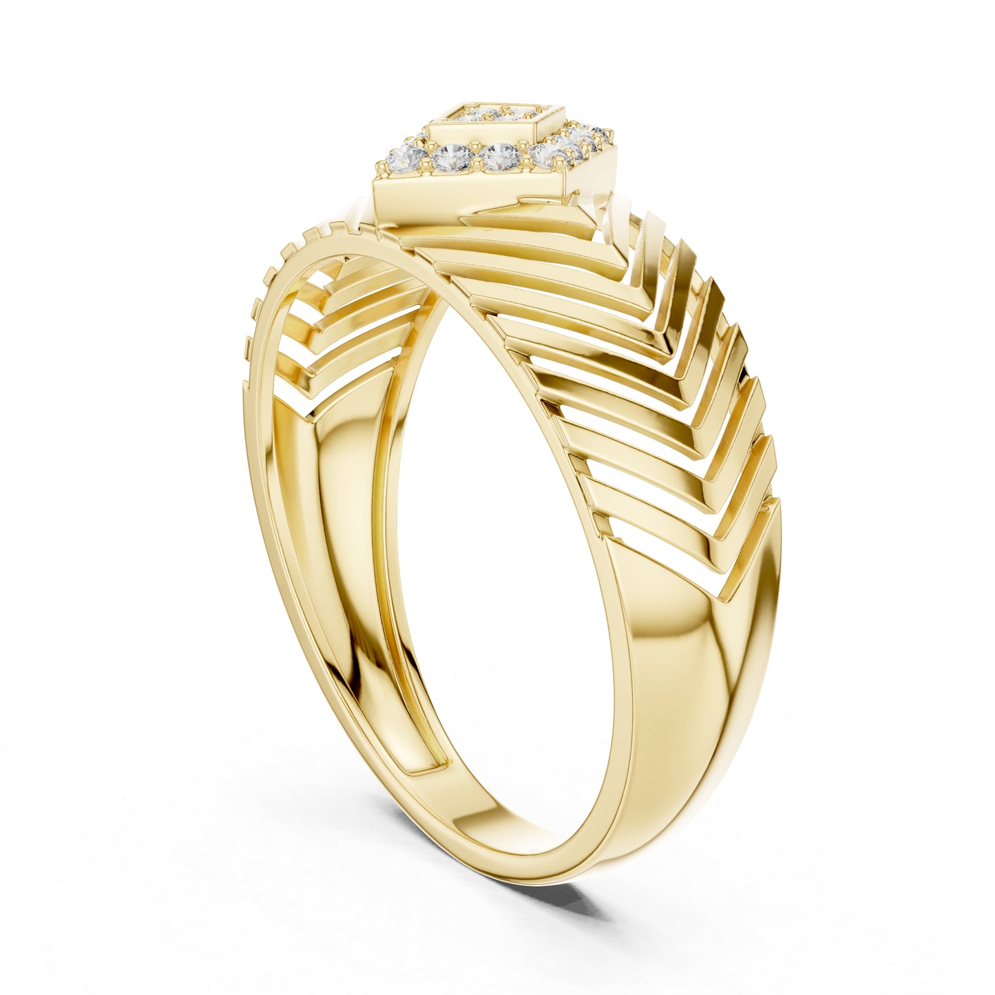 14K Rose Gold Round Lab-Grown Diamond Party Wear Ring for Women | Pure Carat