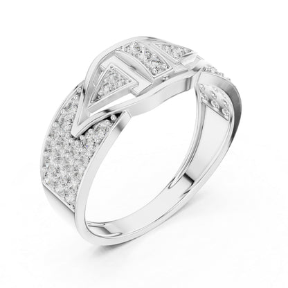14K White Gold Round Lab-Grown Diamond Anniversary Drop Ring for Women | Pure Carat
