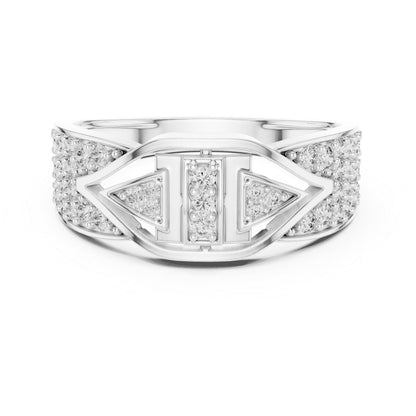 14K White Gold Round Lab-Grown Diamond Anniversary Drop Ring for Women | Pure Carat