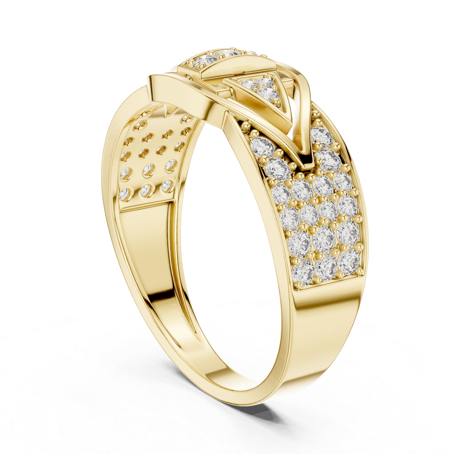 14K White Gold Round Lab-Grown Diamond Anniversary Drop Ring for Women | Pure Carat